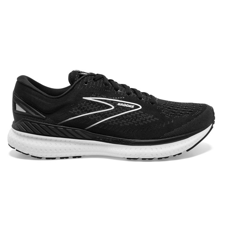 Brooks Glycerin Gts 19 - Mens Max Cushion Road Running Shoes - Black/White (39240PTEX)